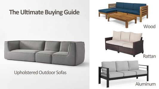 Upholstered Outdoor Sofas vs. Wood, Rattan & Aluminum: The Ultimate Guide