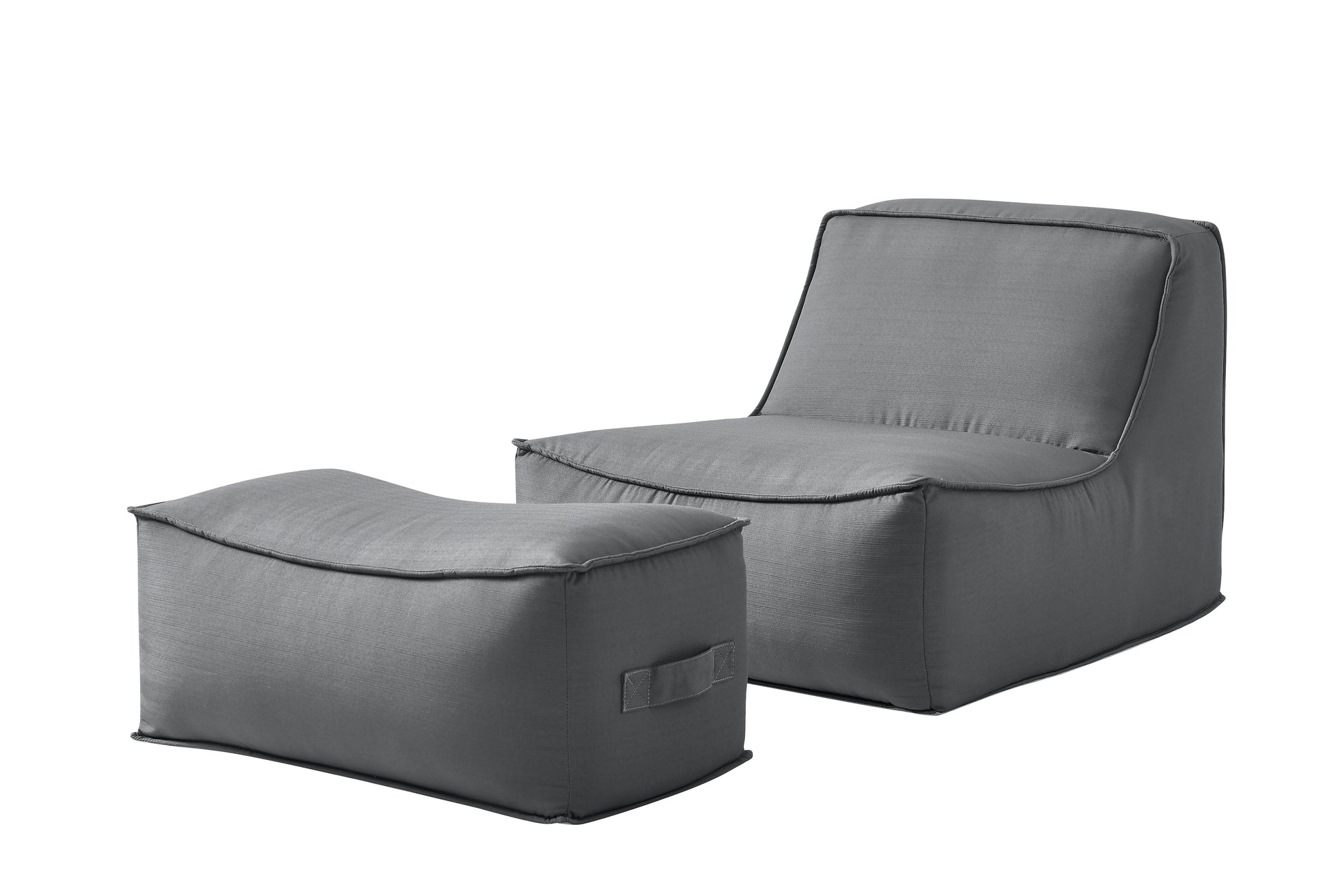 LOFACE The Arm Lounge Chair with Ottoman(LS102) Dark Gray